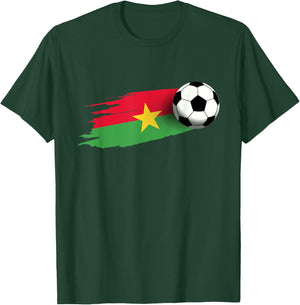 Burkina Faso Flag Jersey Burkinese Soccer Team Burkinese T-Shirt - T-Shirt | Forest
