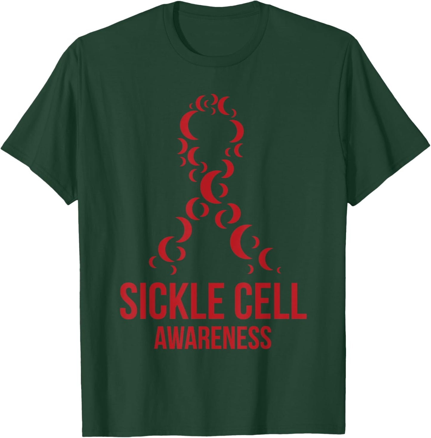 I Wear Burgundy Ribbon Sickle Cell Awareness September T-Shirt - T-Shirt | Forest