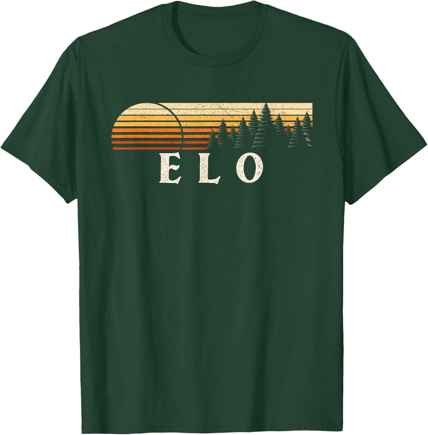 Elo, MI Vintage Evergreen Sunset Eighties Retro T-Shirt - T-Shirt | Forest