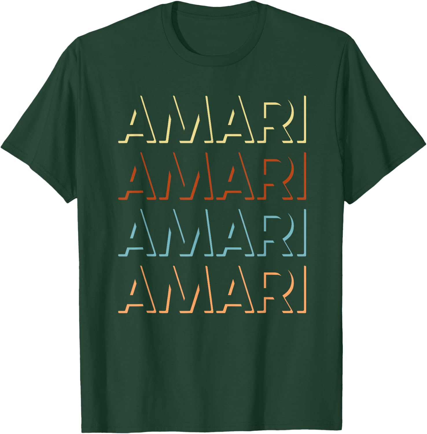 My Name Is Custom Novelty Given Name Merch Clothes Amari First Name Personalized Named T-Shirt - T-Shirt | Forest