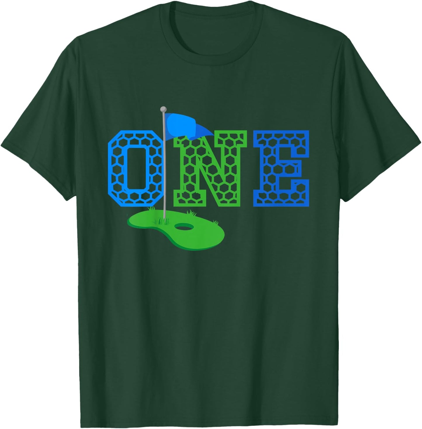 1st Birthday Golfer 1 Year old Golf Boy Girl Birthday T-Shirt - T-Shirt | Forest