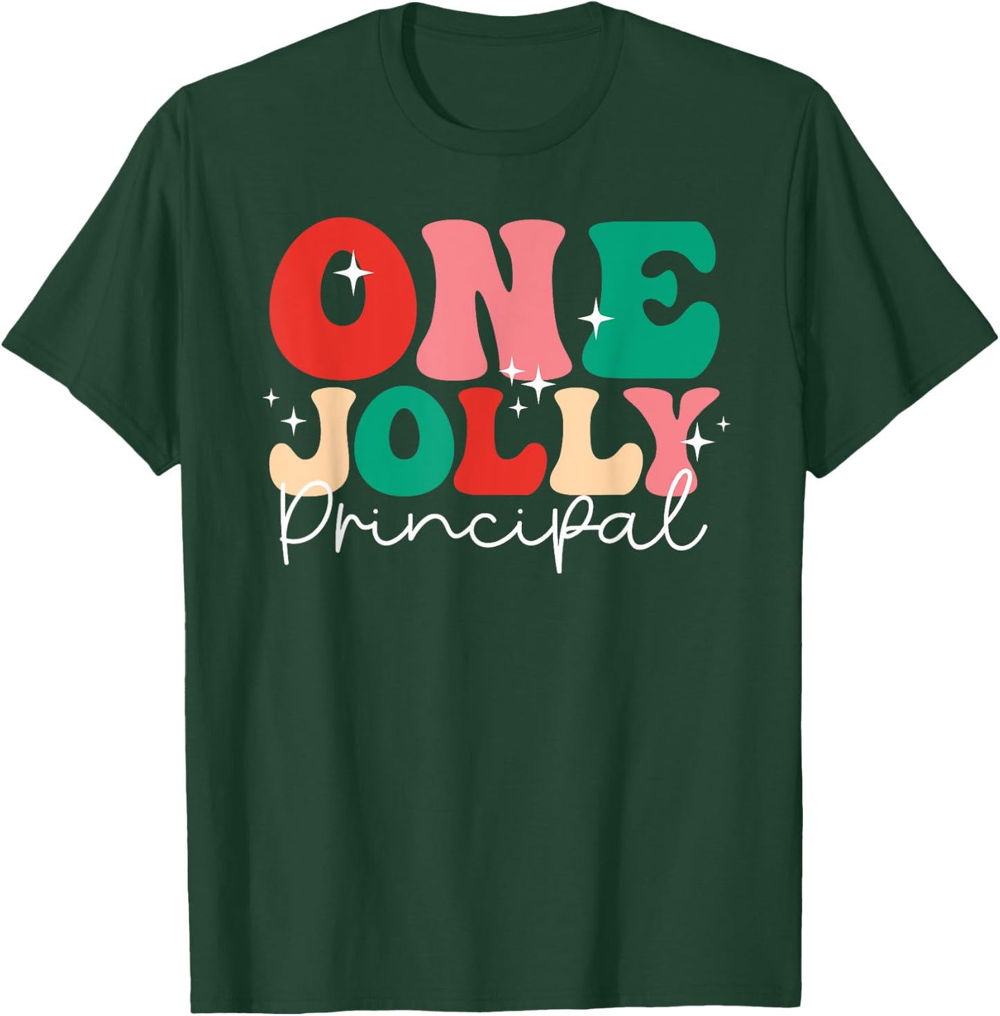 One Groovy School Family Group Holly Merry Shirts Adults Kids Retro Casual Black Short Sleeve Small U-Neck T-Shirt - T-Shirt | Forest
