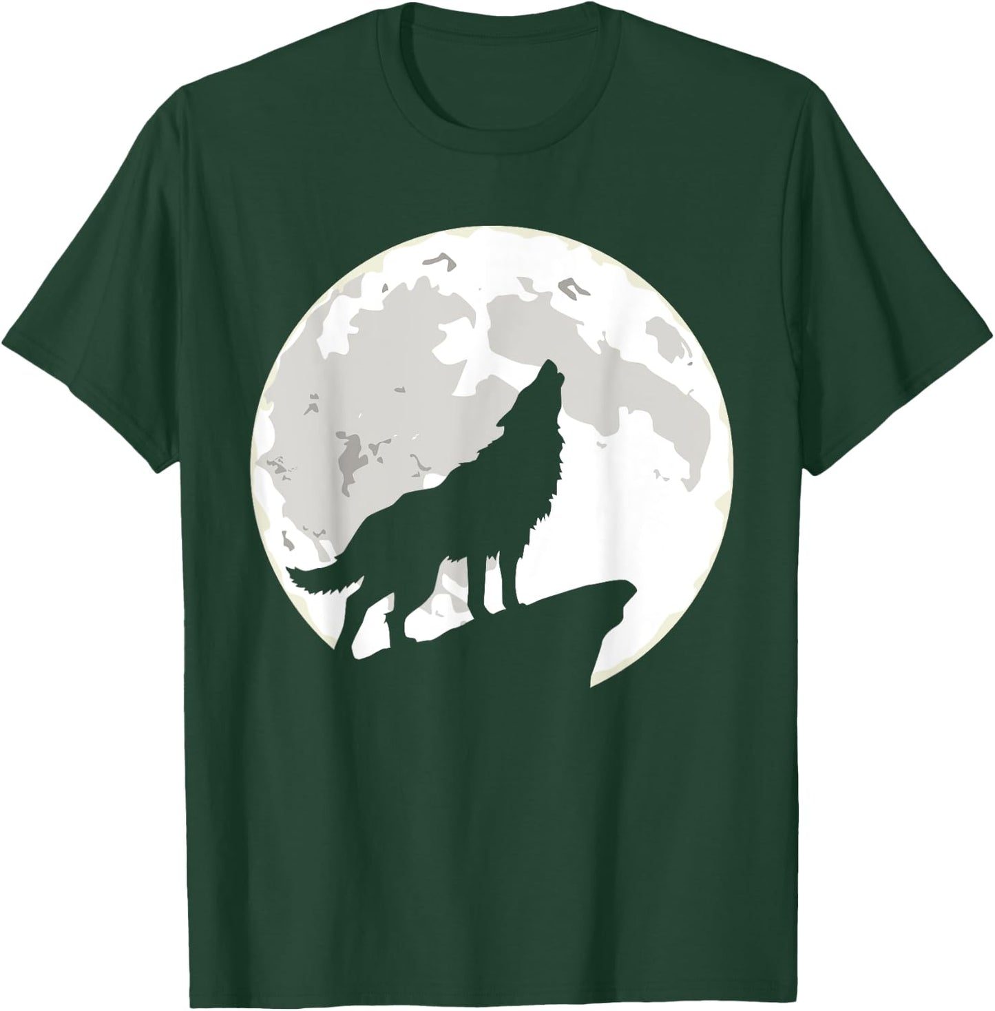 Wolf Howling At The Moon T-Shirt - T-Shirt | Forest