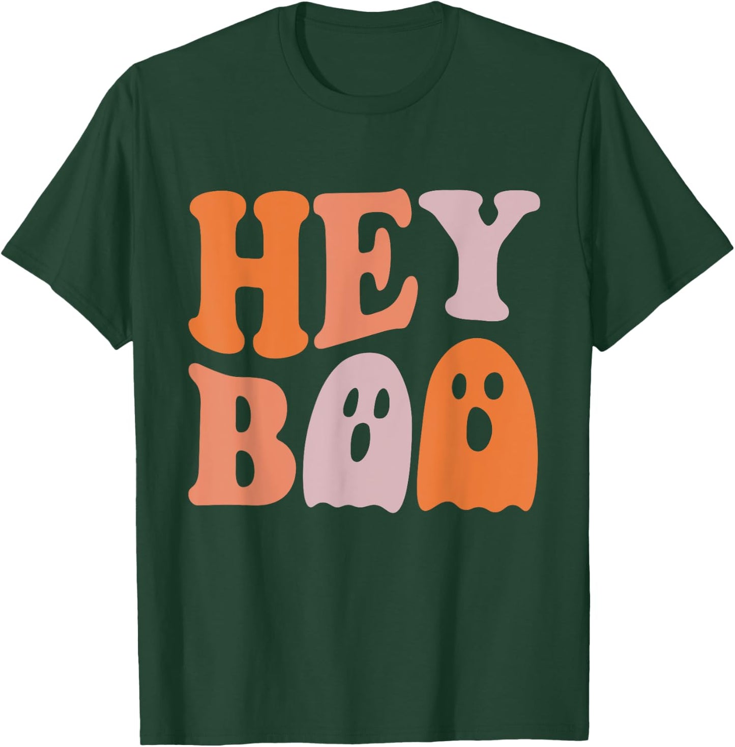 Hey Boo Funny Ghost Halloween Ghost T-Shirt - T-Shirt | Forest
