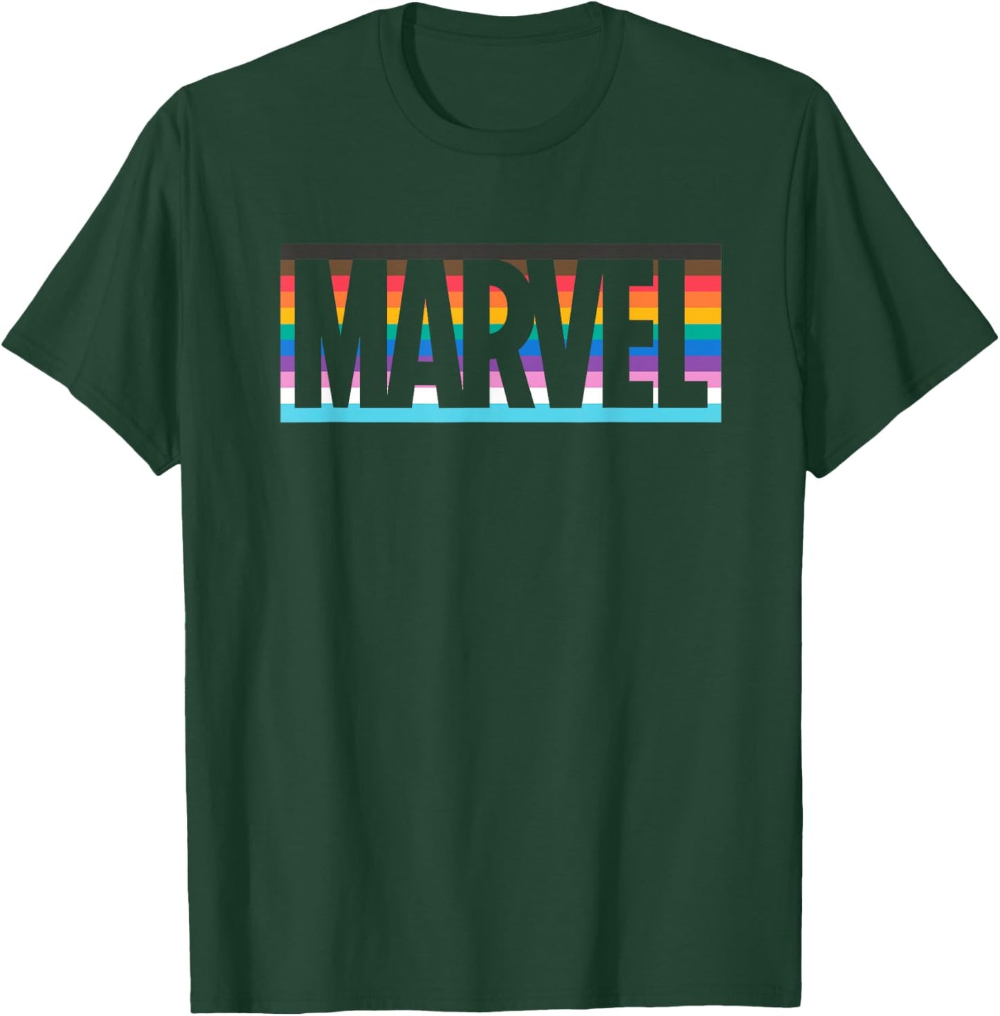 Marvel Pride Inclusive Rainbow Colors Logo T-Shirt - T-Shirt | Forest