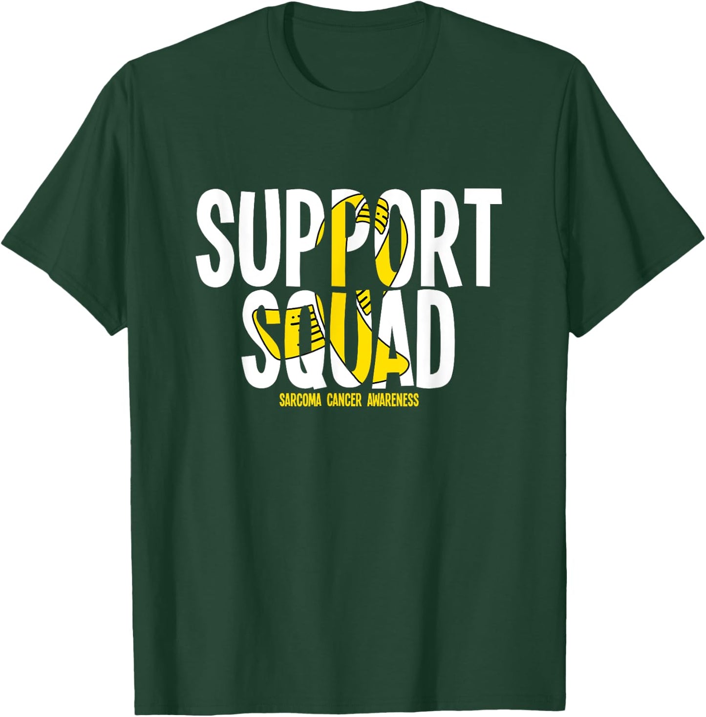 Support Squad Sarcoma Cancer Awareness T-Shirt - T-Shirt | Forest
