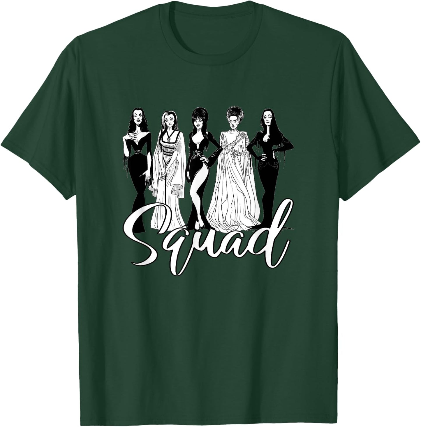 Goth Squad Halloween Ghoul Gang Goth Queen Horror Movies T-Shirt - T-Shirt | Forest