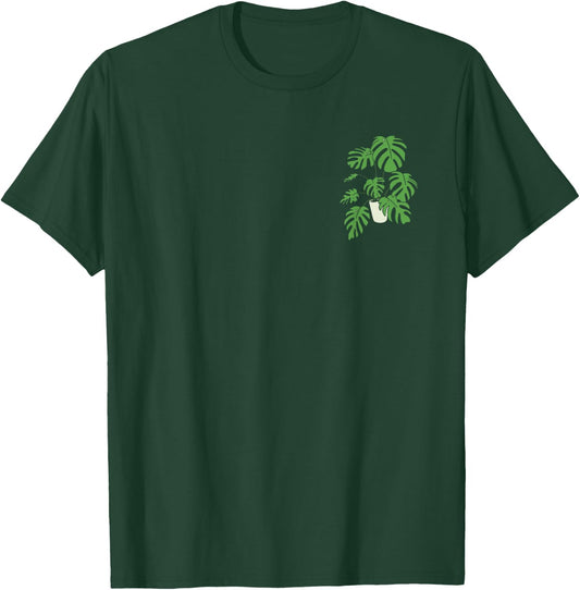 Monstera Deliciosa House Plant Gardener Horticulturist T-Shirt - T-Shirt | Forest