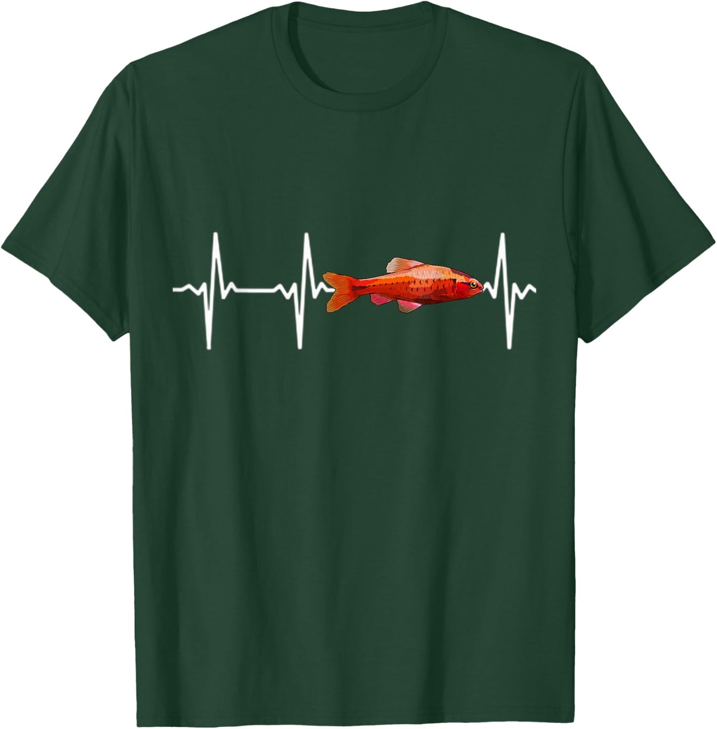 Cherry Barb Heartbeat For Fishkeeping Aquarium Lovers T-Shirt - T-Shirt | Forest