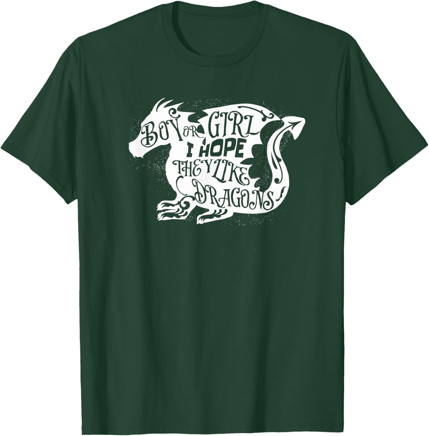 Gender Reveal Dragon Theme Party Boy or Girl T-Shirt - T-Shirt | Forest