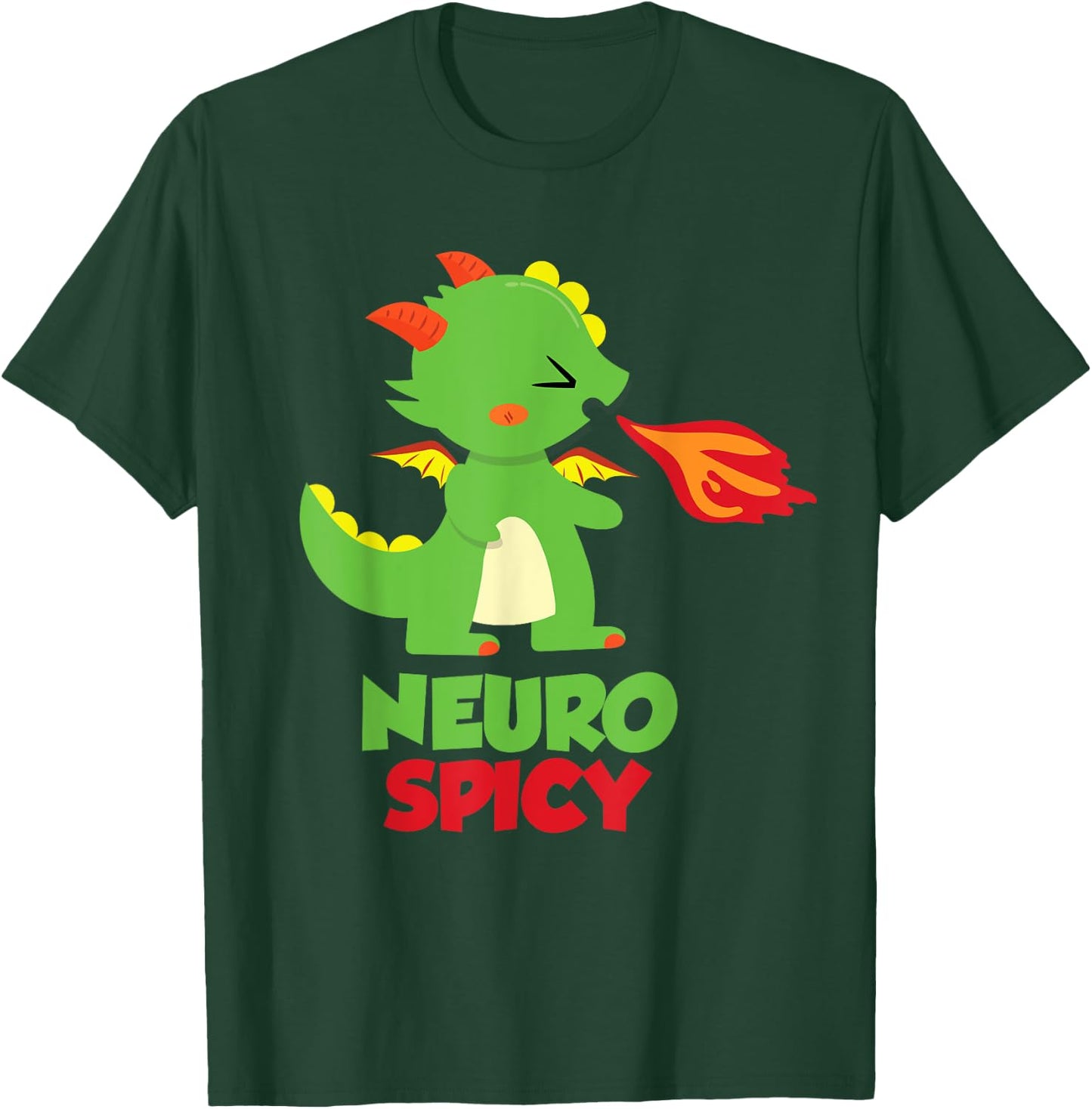 Neurospicy Dragon T-Shirt - T-Shirt | Forest