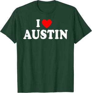 I Heart Austin, I Love Austin City Texas Classic T-Shirt - T-Shirt | Forest