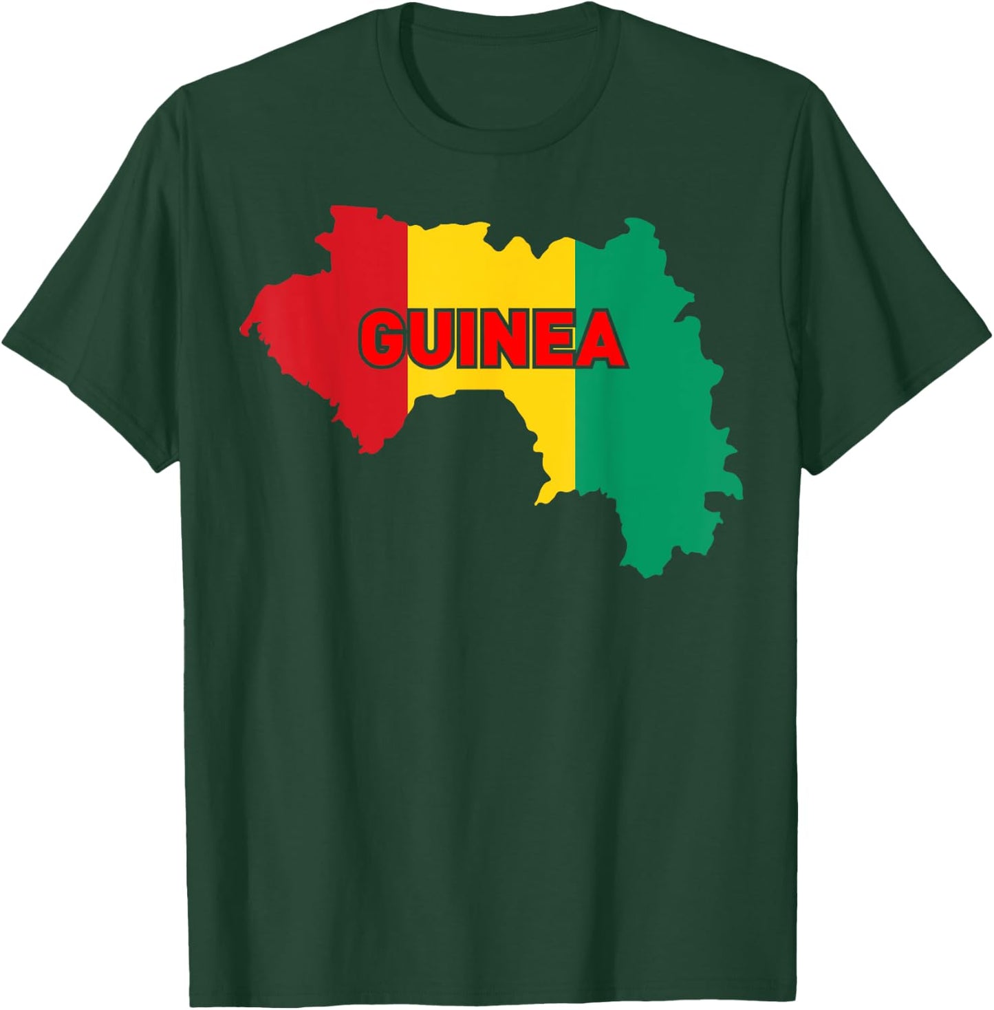 Proud Family and Patriotic Flag of Country Guinea T-Shirt - T-Shirt | Forest