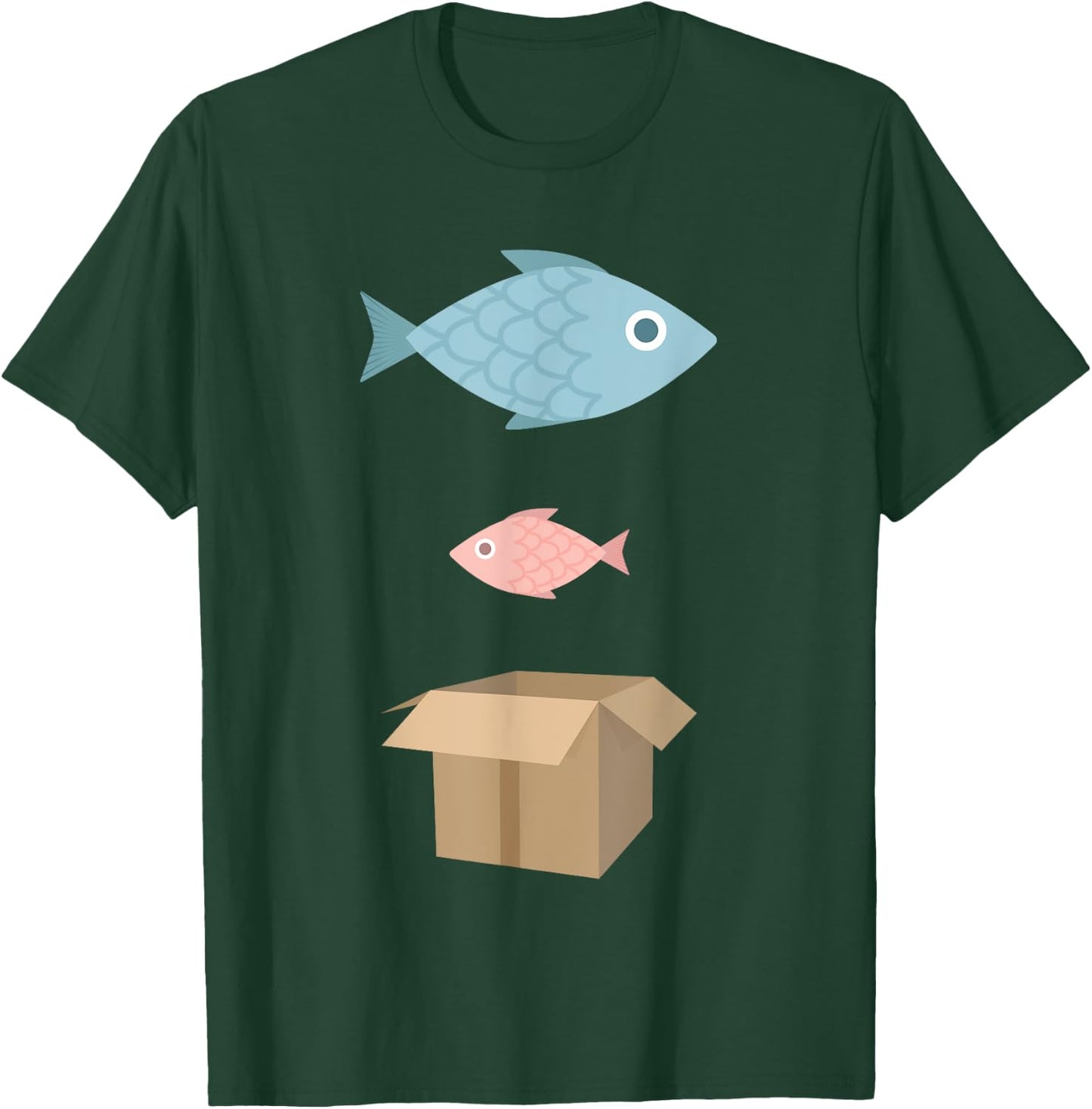 Big fish, little fish, cardboard box T-Shirt - T-Shirt | Forest