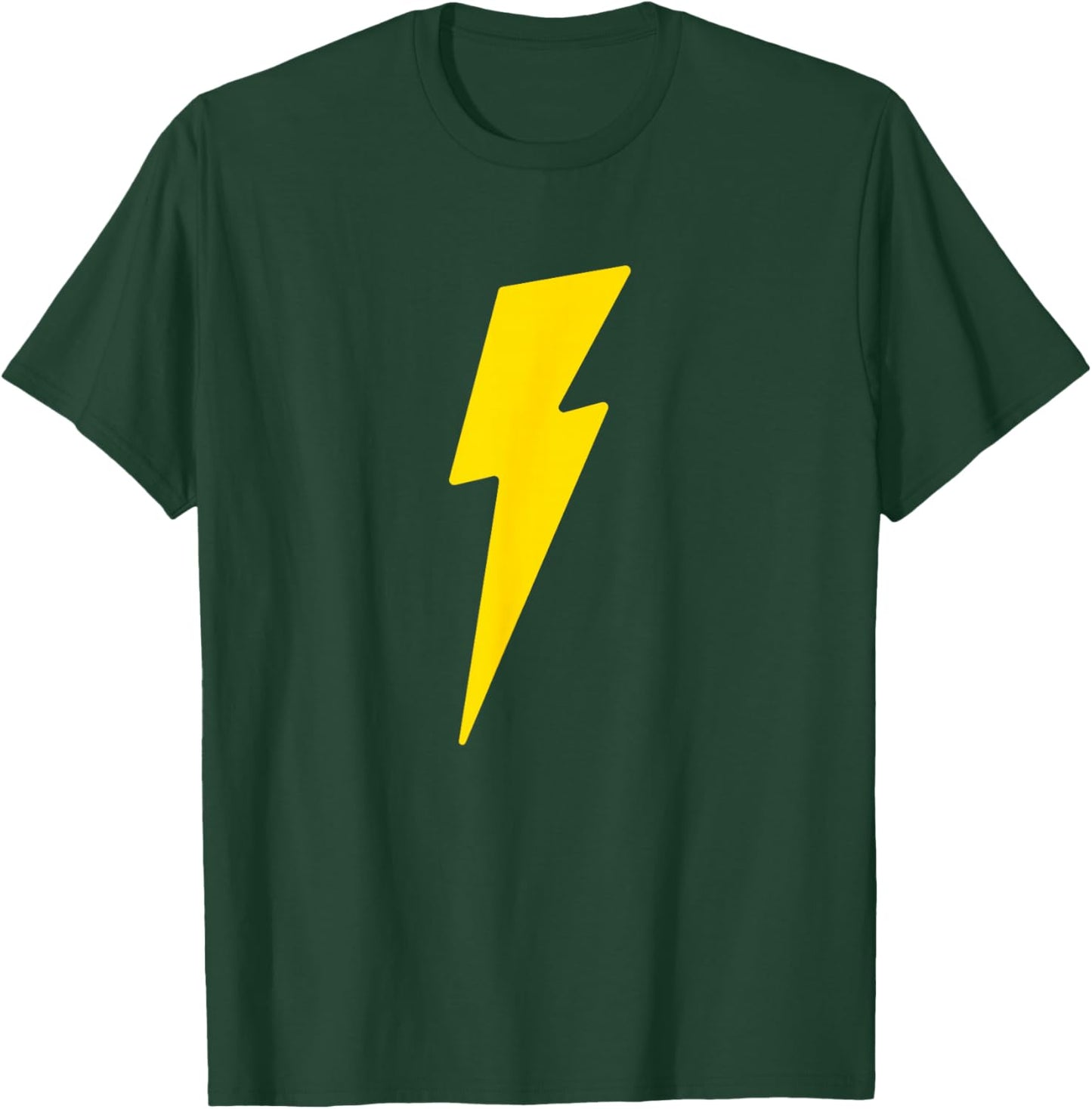 Simple Lightning Bolt | Yellow Thunder Bolt Graphic T-Shirt - T-Shirt | Forest