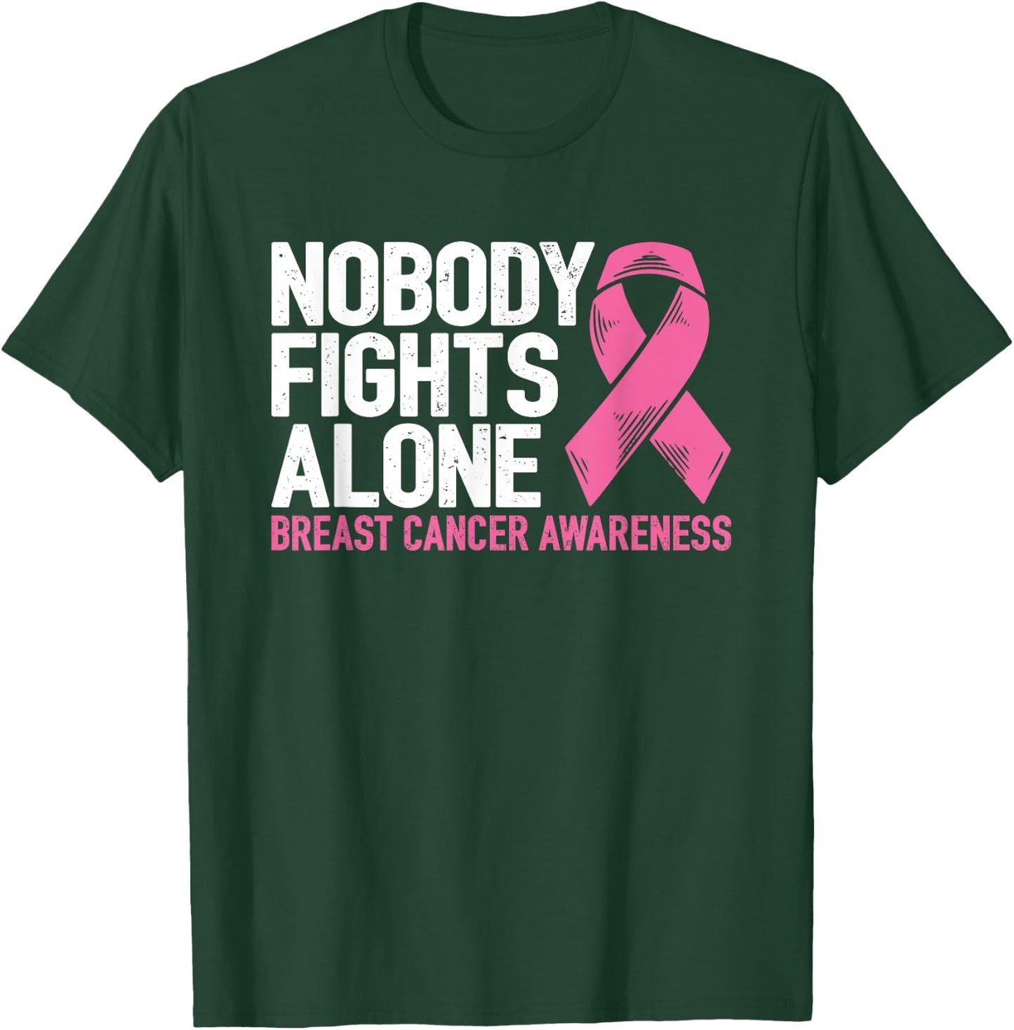 Breast Cancer Support Family Fight Breast Cancer Awareness T-Shirt - T-Shirt | Forest