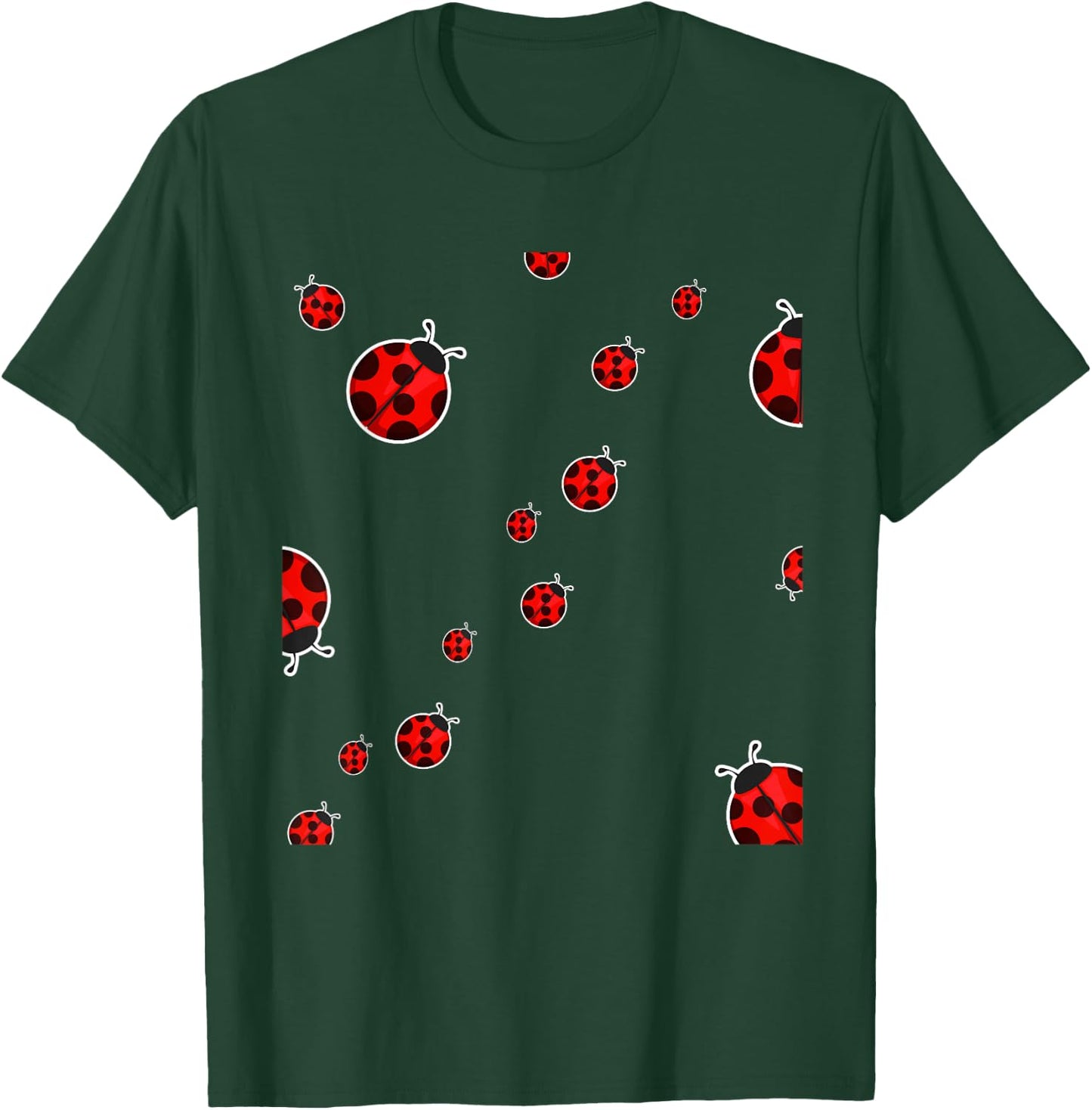 Cute Ladybugs Everywhere Bugs Lover Biologist Insects T-Shirt - T-Shirt | Forest