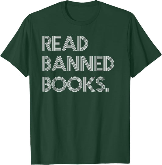 Read Banned Books Librarians Banned Books Week Retro Vintage T-Shirt - T-Shirt | Forest