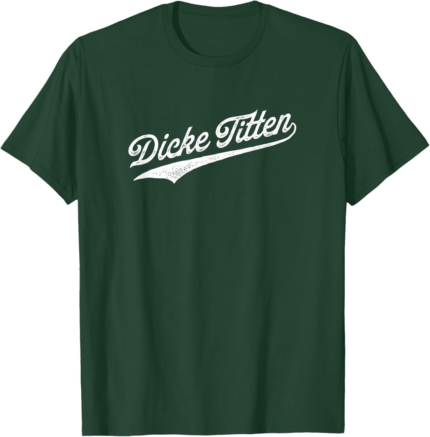 Malle Bulle Party Dickie Titen Black Modern Classic Letter Print Short Sleeve Adults Casual Golf T-Shirt - T-Shirt | Forest