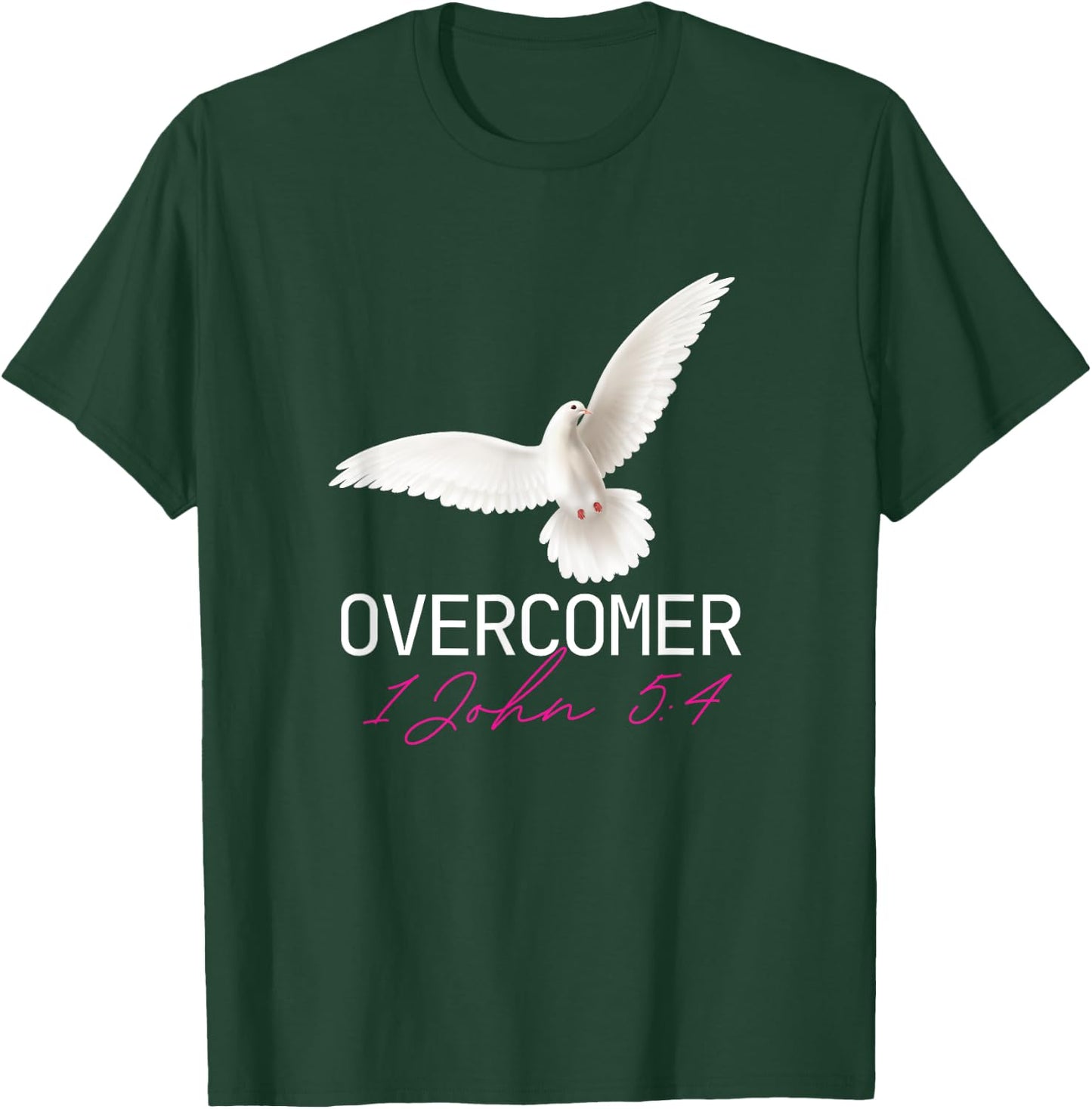 Christian Faith Overcomer Motivational Inspirational T-Shirt - T-Shirt | Forest