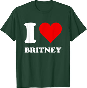 Red Heart I Love Britney T-Shirt - T-Shirt | Forest