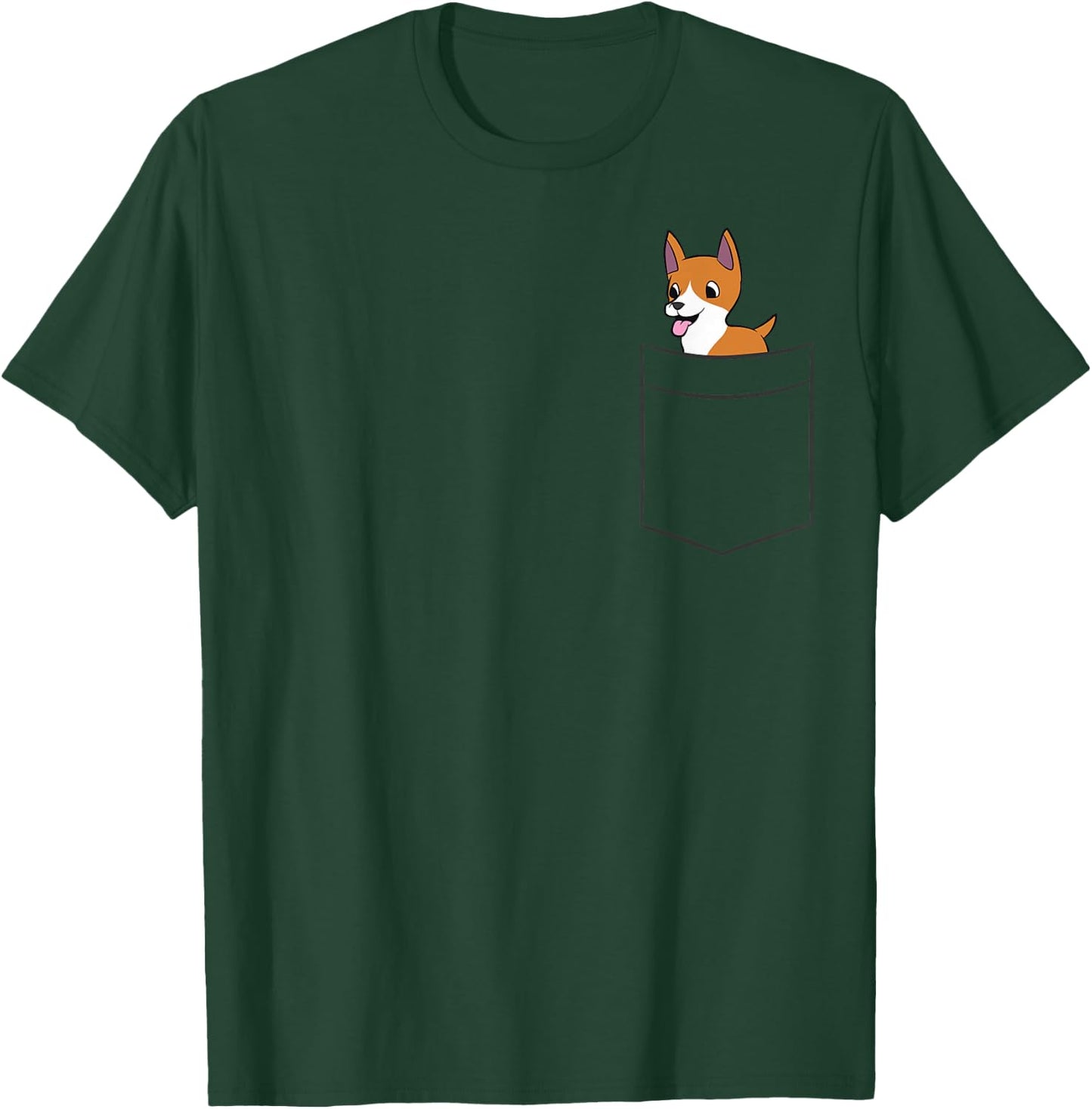 Basenji Dog In Pocket Funny Basenji T-Shirt - T-Shirt | Forest