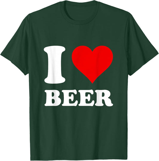 Red Heart I Love Beer T-Shirt - T-Shirt | Forest