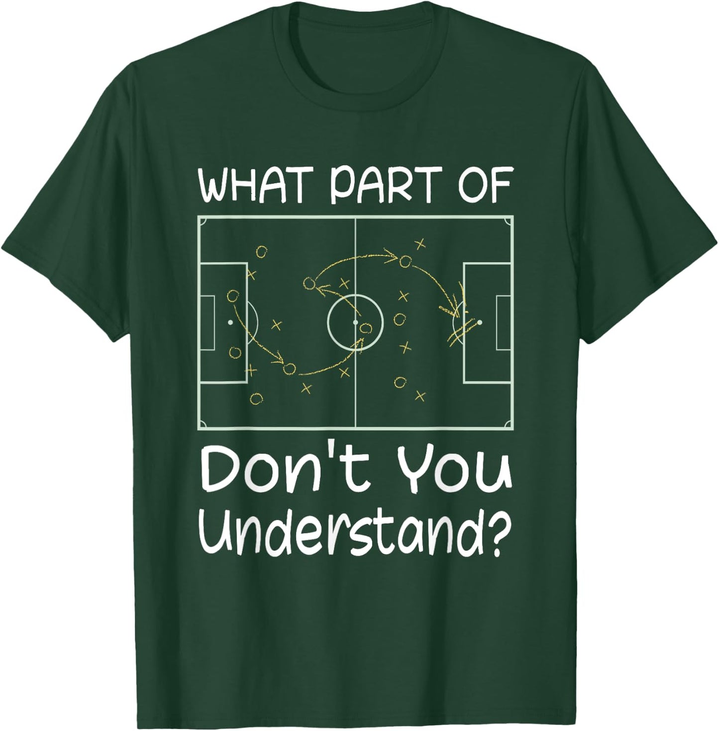 Funny Soccer Coach Women Tactic Diagram Board T-Shirt - T-Shirt | Forest