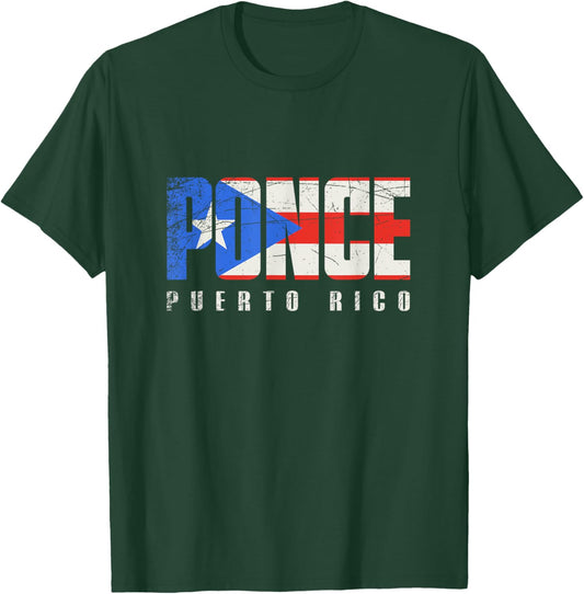 Puerto Rican flag Ponce Puerto Rico T-Shirt - T-Shirt | Forest