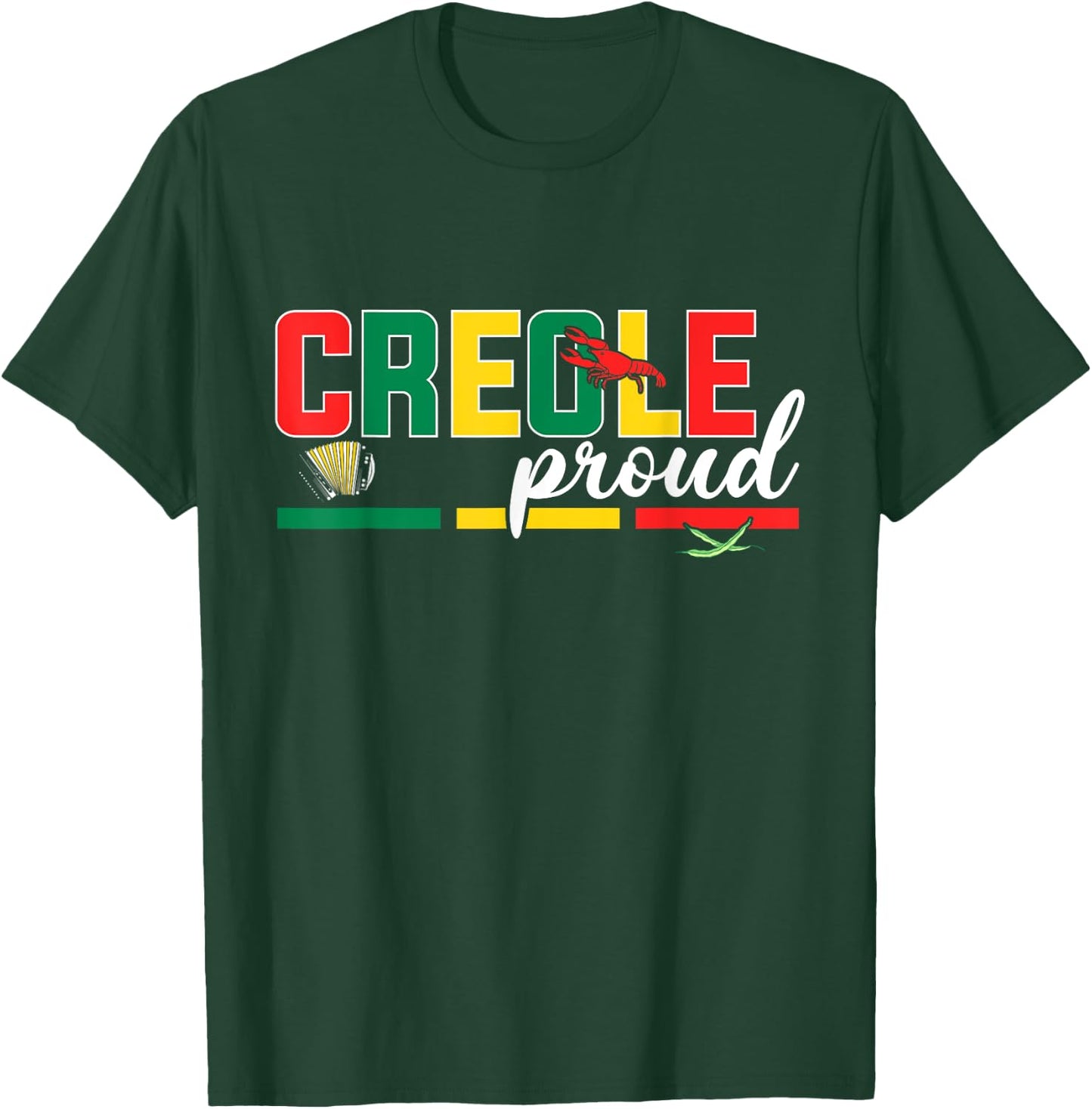 Zydeco Creole Proud of Zydeco Music Festivals Trail Rides T-Shirt - T-Shirt | Forest