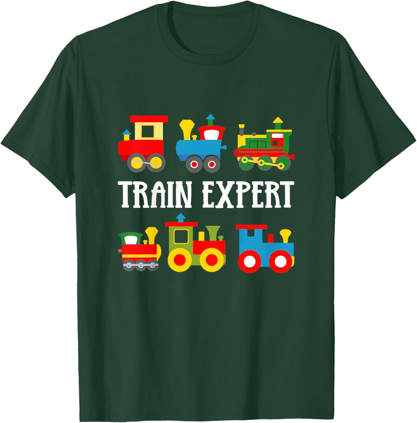 Trains Funny Boys Train Expert Kids T-Shirt - T-Shirt | Forest