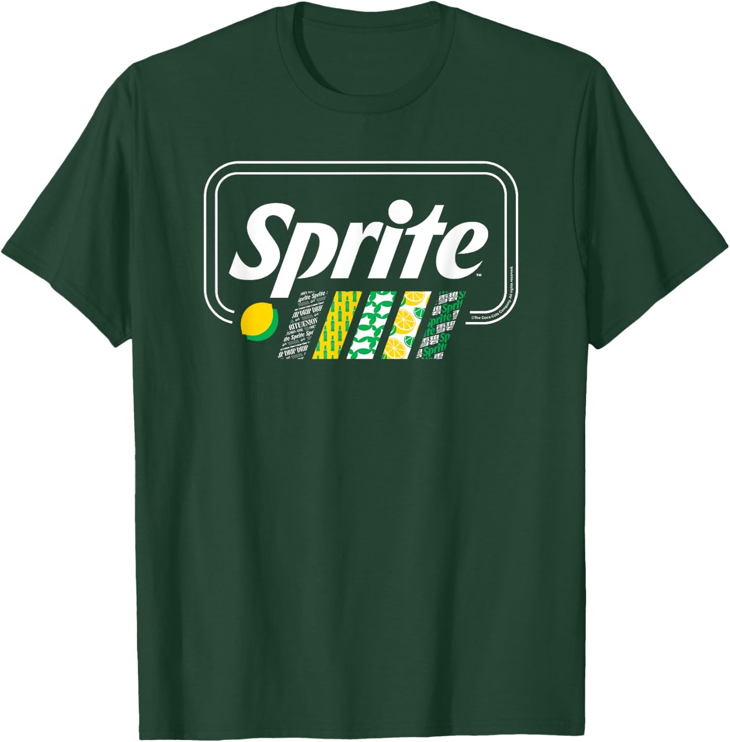Coca-Cola - Sprite Pattern Stripes T-Shirt - T-Shirt | Forest