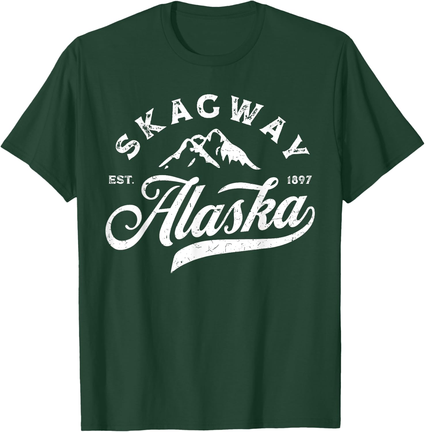 Skagway Alaska AK Vintage Mountains Vacation Souvenir T-Shirt - T-Shirt | Forest