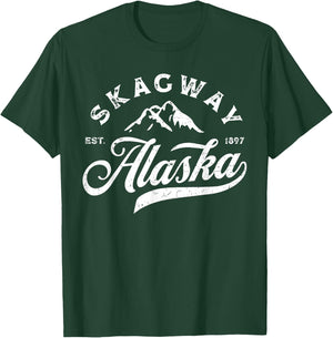 Skagway Alaska AK Vintage Mountains Vacation Souvenir T-Shirt - T-Shirt | Forest