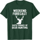 Hunting Funny Weekend Forecast Deer Hunting T-Shirt - T-Shirt | Forest