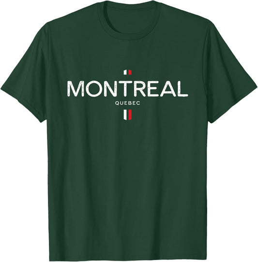 Montreal Canada Retro Vintage T-Shirt - T-Shirt | Forest