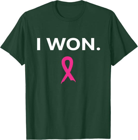 I Won Breast Cancer Awareness T-Shirt - T-Shirt | Forest