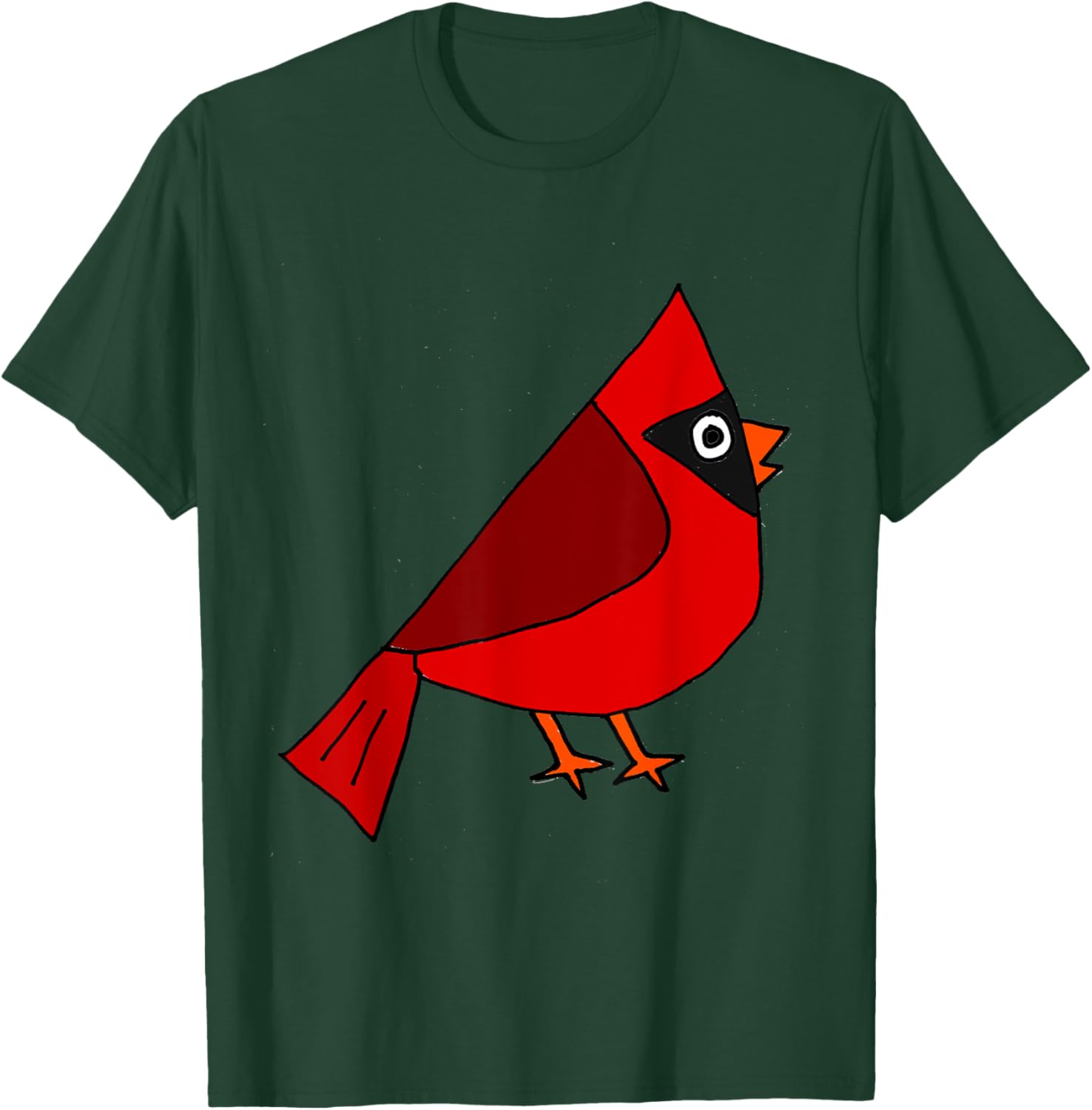 SmileteesBirds Cool Cardinal Red Bird Art T-Shirt - T-Shirt | Forest