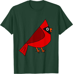 SmileteesBirds Cool Cardinal Red Bird Art T-Shirt - T-Shirt | Forest