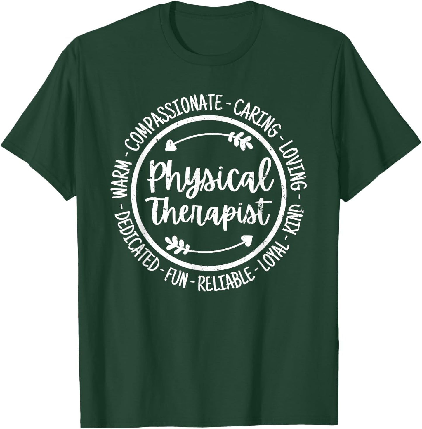 Physical Therapist PT Physical Therapy Physiotherapy Vintage T-Shirt - T-Shirt | Forest