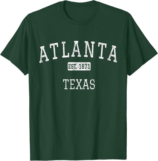 Atlanta Texas TX Vintage T-Shirt - T-Shirt | Forest