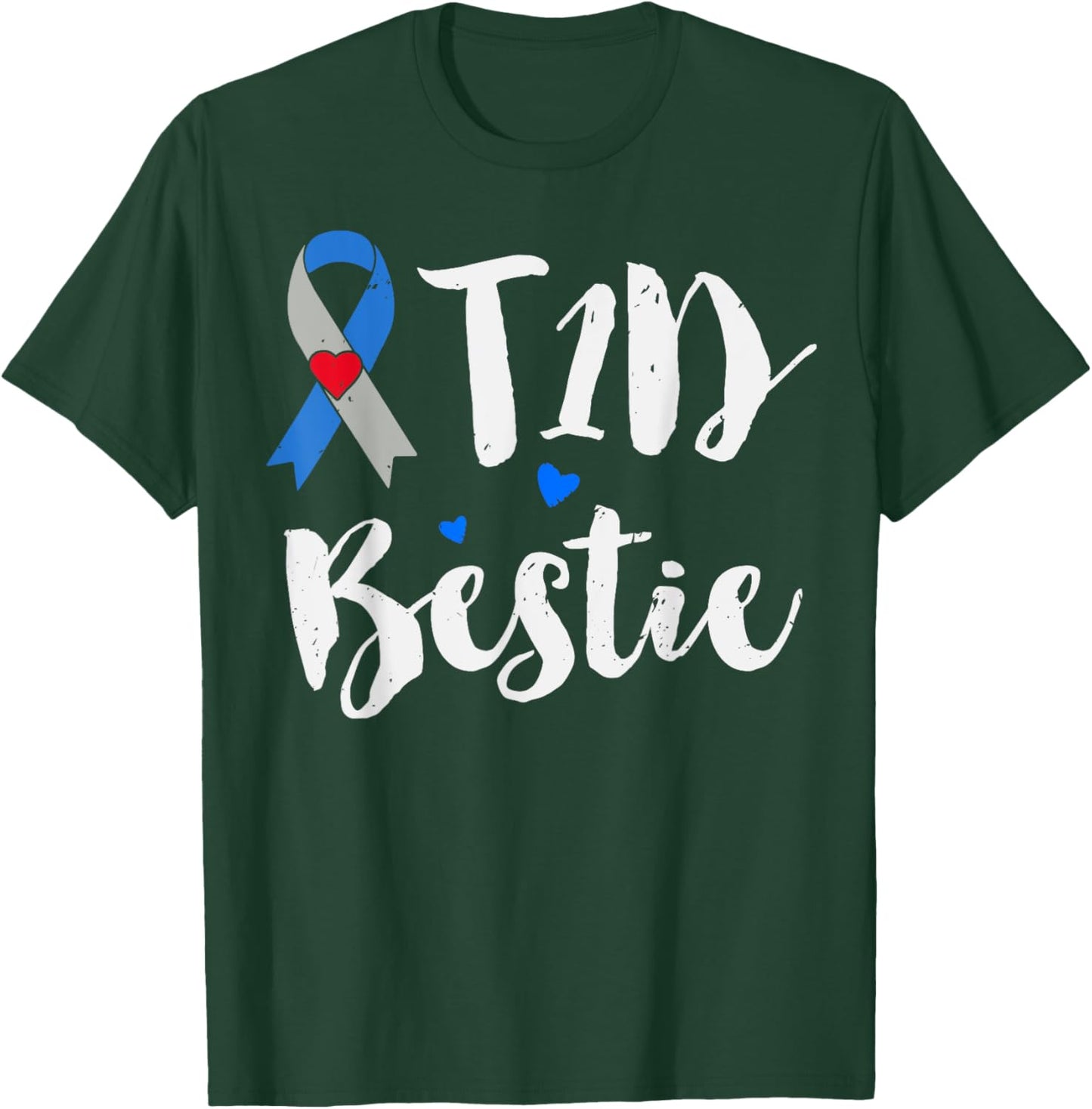 T1D Bestie Shirt Type 1 Diabetes Awareness Gifts T-Shirt - T-Shirt | Forest