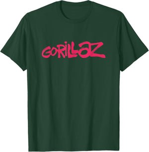 Gorillaz Brush Logo Pink T-Shirt - T-Shirt | Forest