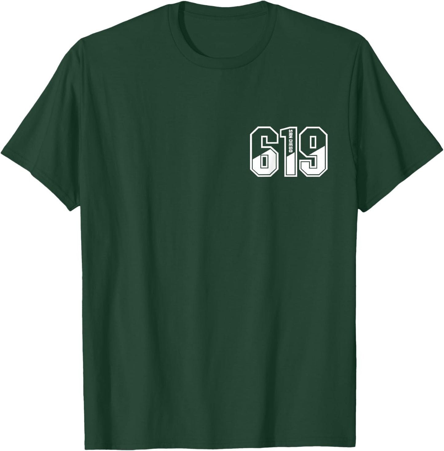 619 Area Code Pride Vintage San Diego California T-Shirt - T-Shirt | Forest
