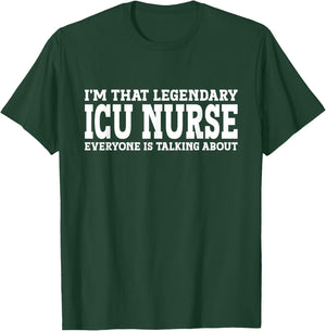 ICU Nurse Job Title Employee Funny Worker ICU Nurse T-Shirt - T-Shirt | Forest