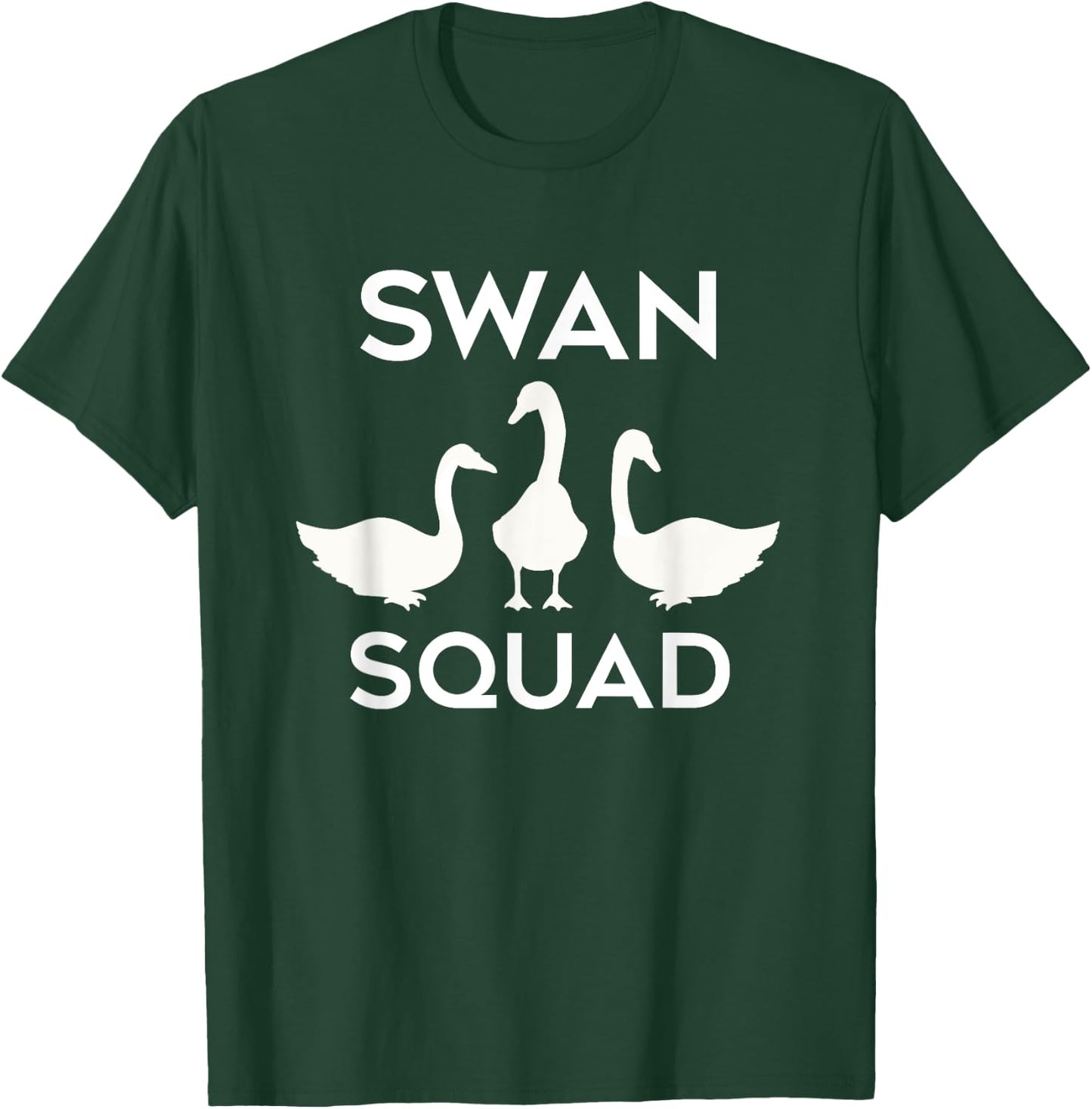 Swan Squads Funny Wildlife Animals Forest Animal T-Shirt - T-Shirt | Forest