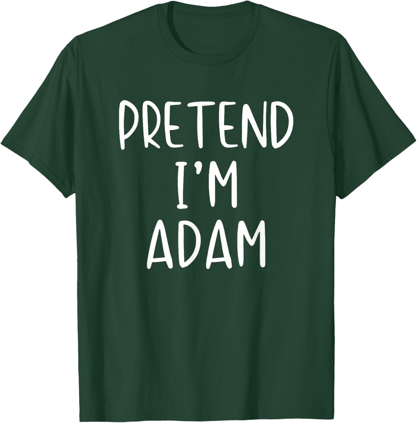 Pretend Adam Costume Halloween Bible Lazy Easy T-Shirt - T-Shirt | Forest