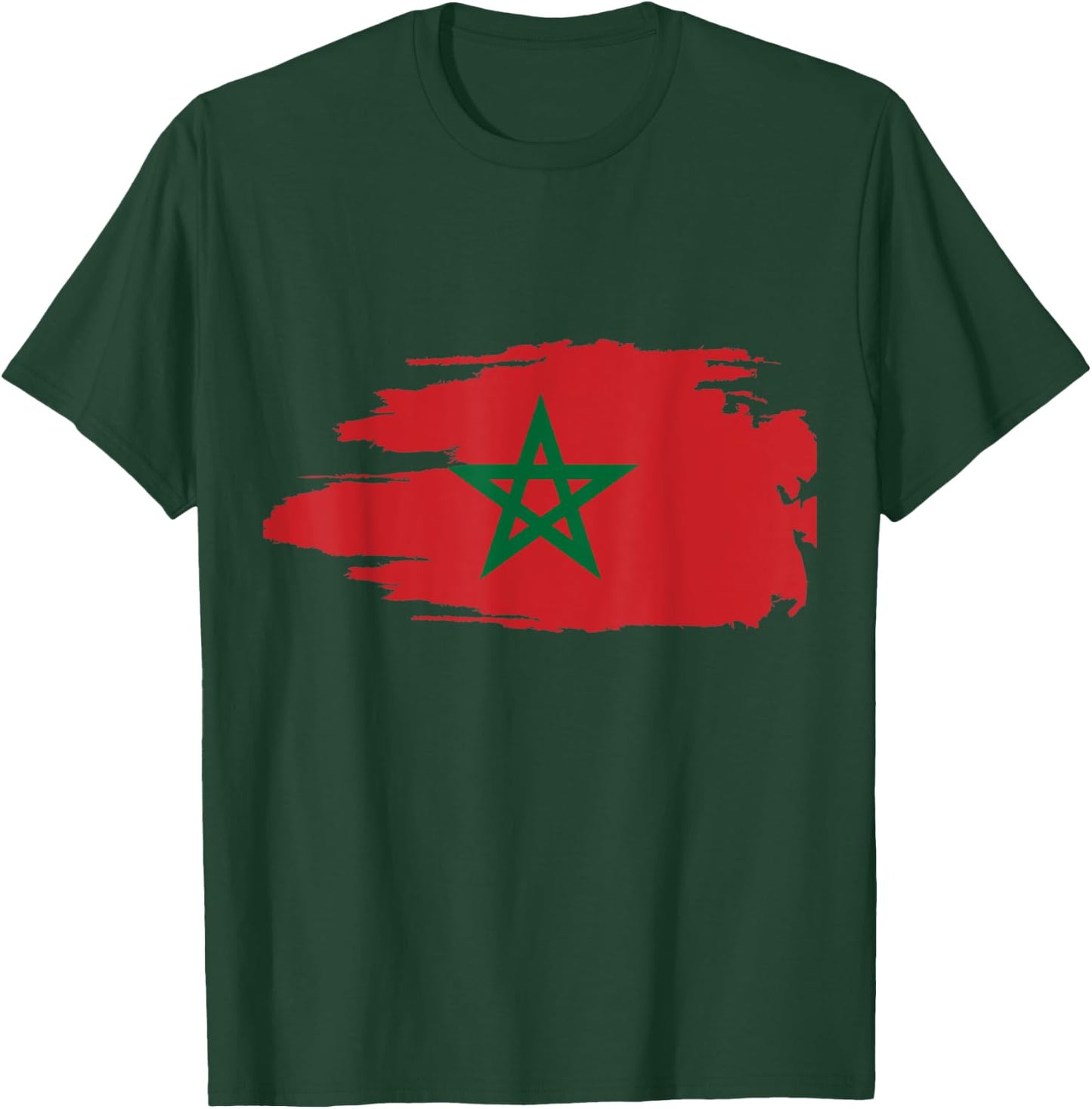 Morocco Moroccan Flag Soccer Football Lover T-Shirt - T-Shirt | Forest
