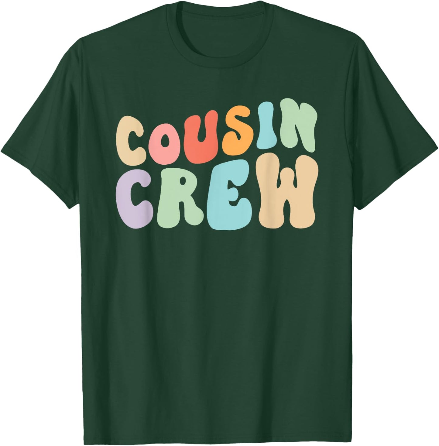 Vintage Cousin Crew Groovy Retro Design Family Matching Cool T-Shirt - T-Shirt | Forest