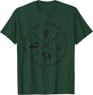 Environmentalist Outfit Plant More Trees Clean the Seas T-Shirt - T-Shirt | Forest